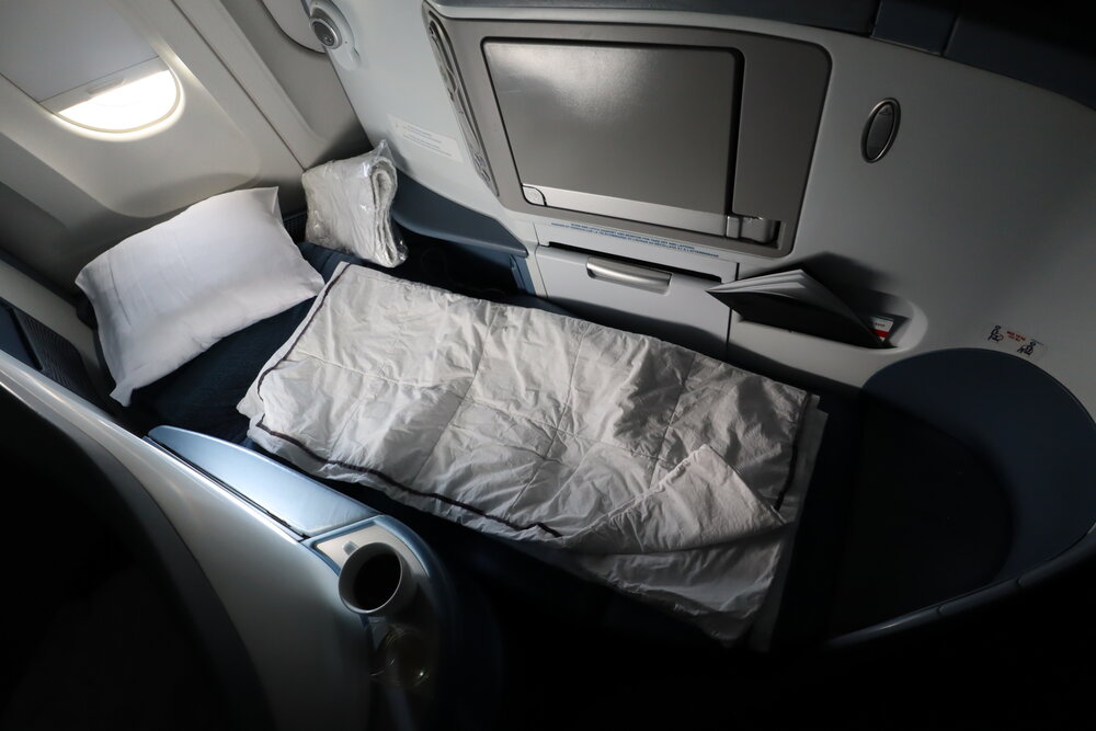 Air Canada A330 business class – Lie-flat bed