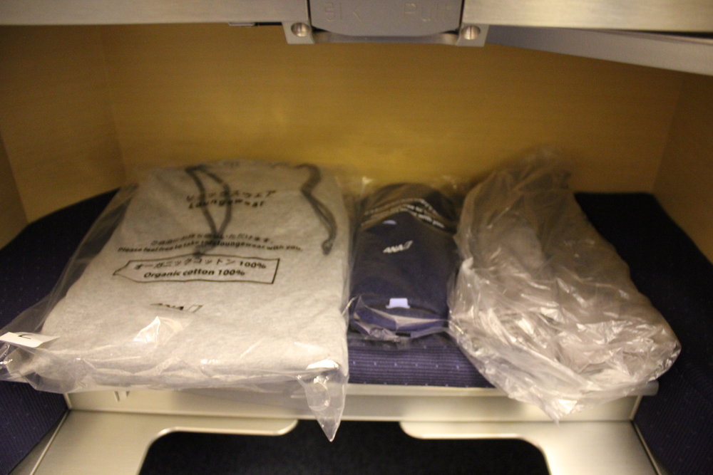 ANA First Class – Pajamas and slippers