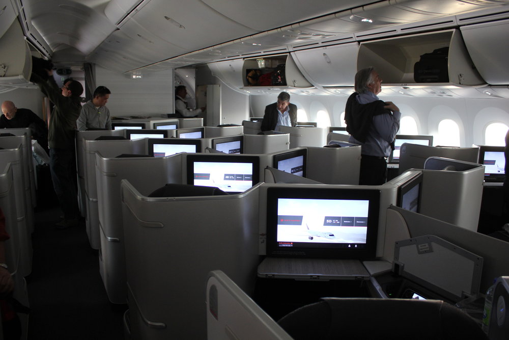 Air Canada business class – Cabin