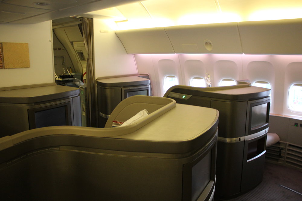 Cathay Pacific First Class – Seats 1D, 2D, 1K, and 2K