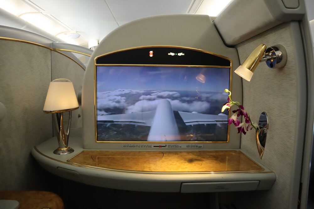 Emirates A380 First Class – Tail camera