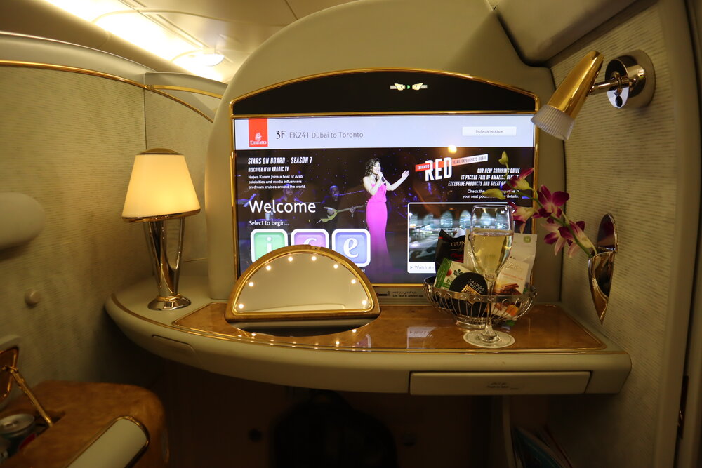 Emirates A380 First Class – Entertainment monitor