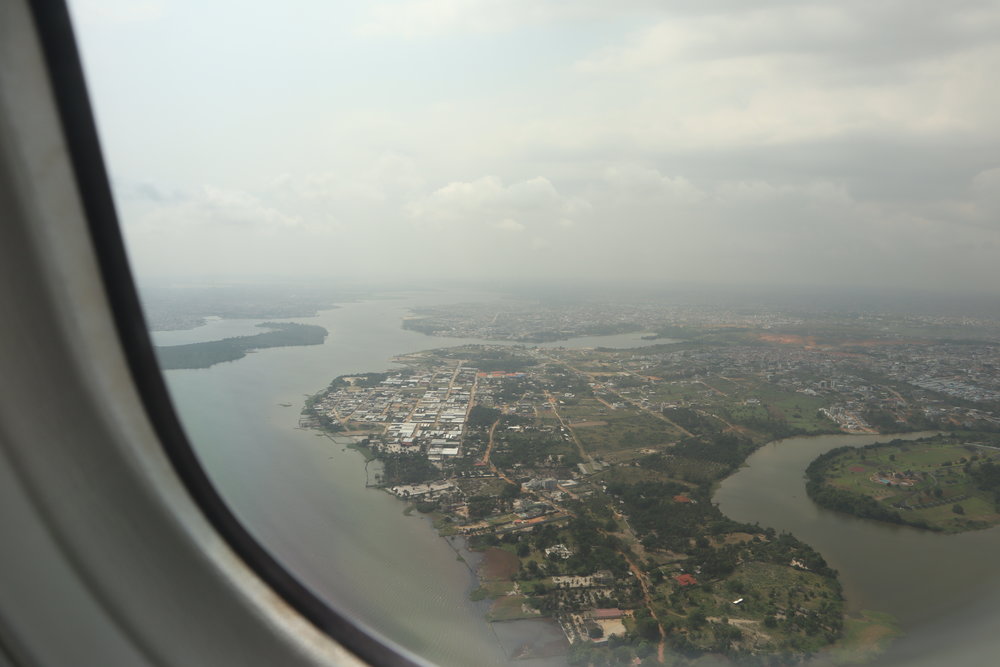 Ethiopian Airlines business class – Views on approach to Abidjan