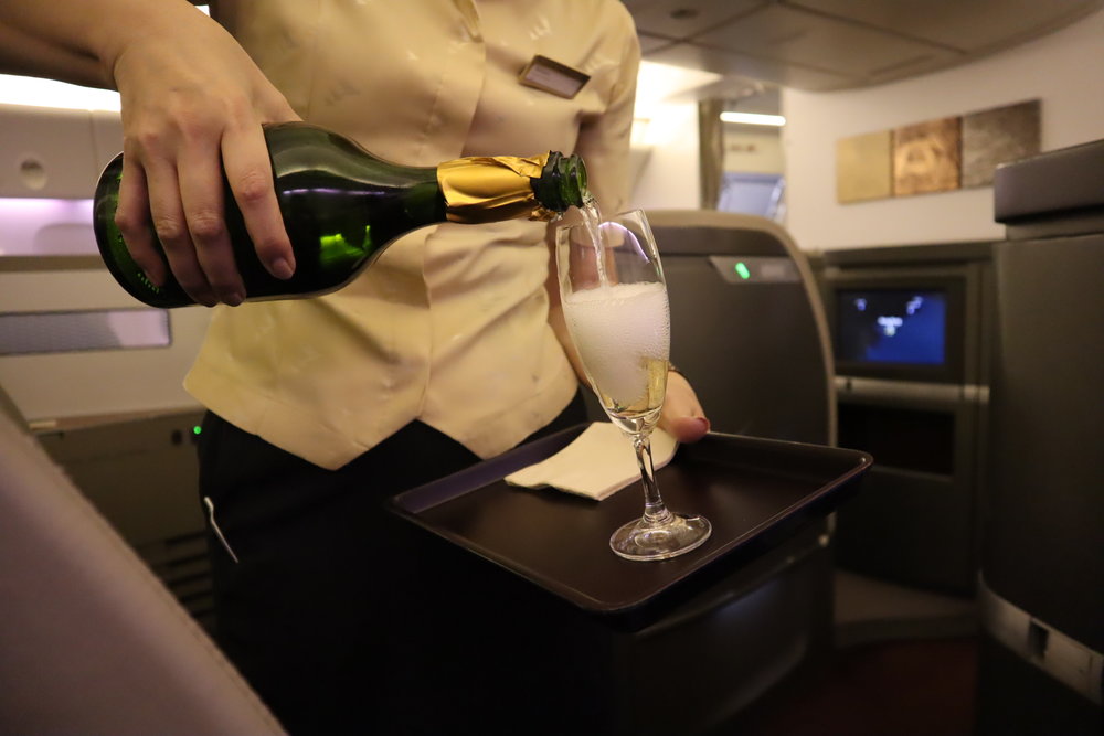 Cathay Pacific First Class – Champagne