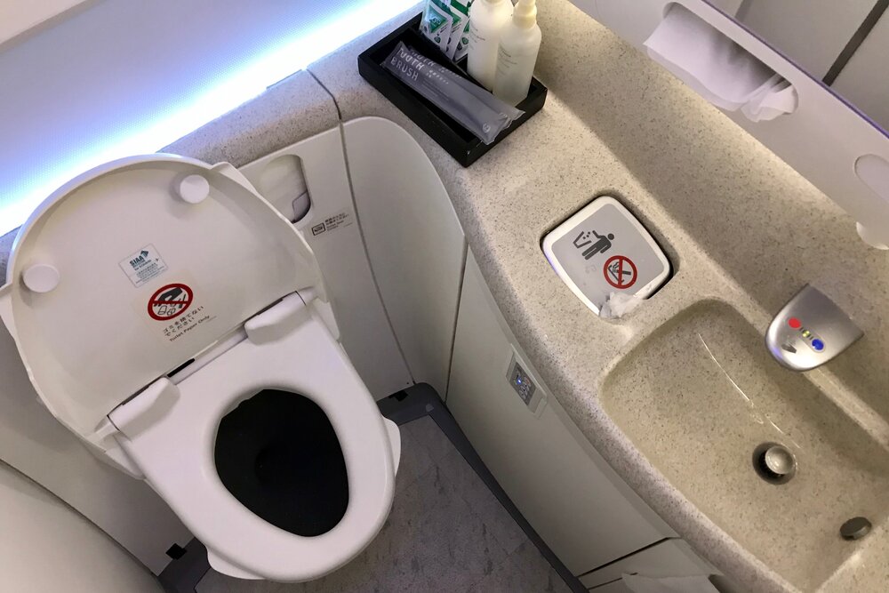 Japan Airlines business class – Restroom