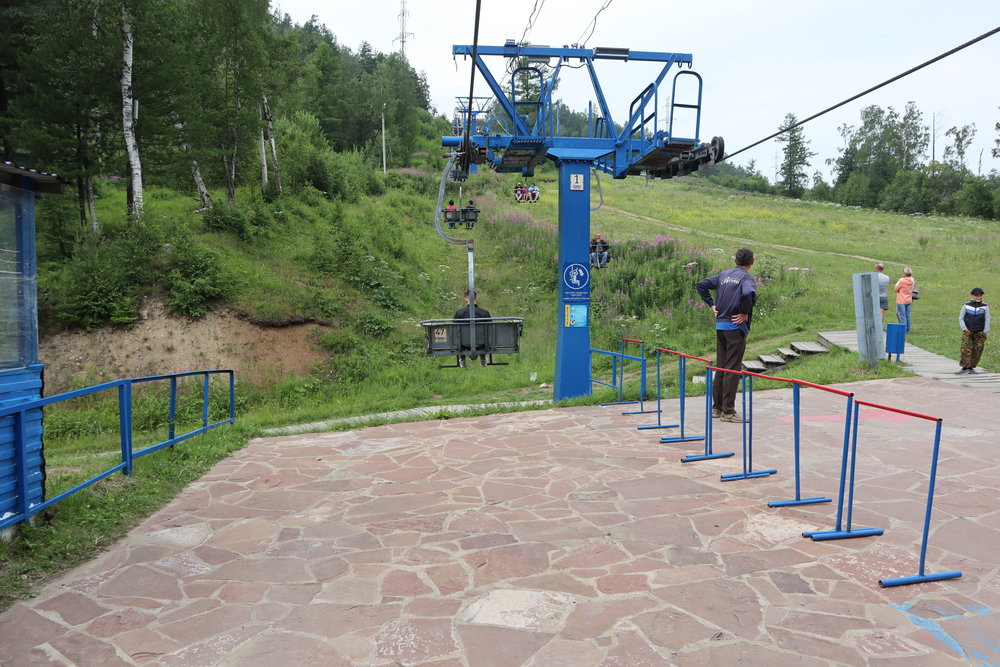 Chairlift up the hill