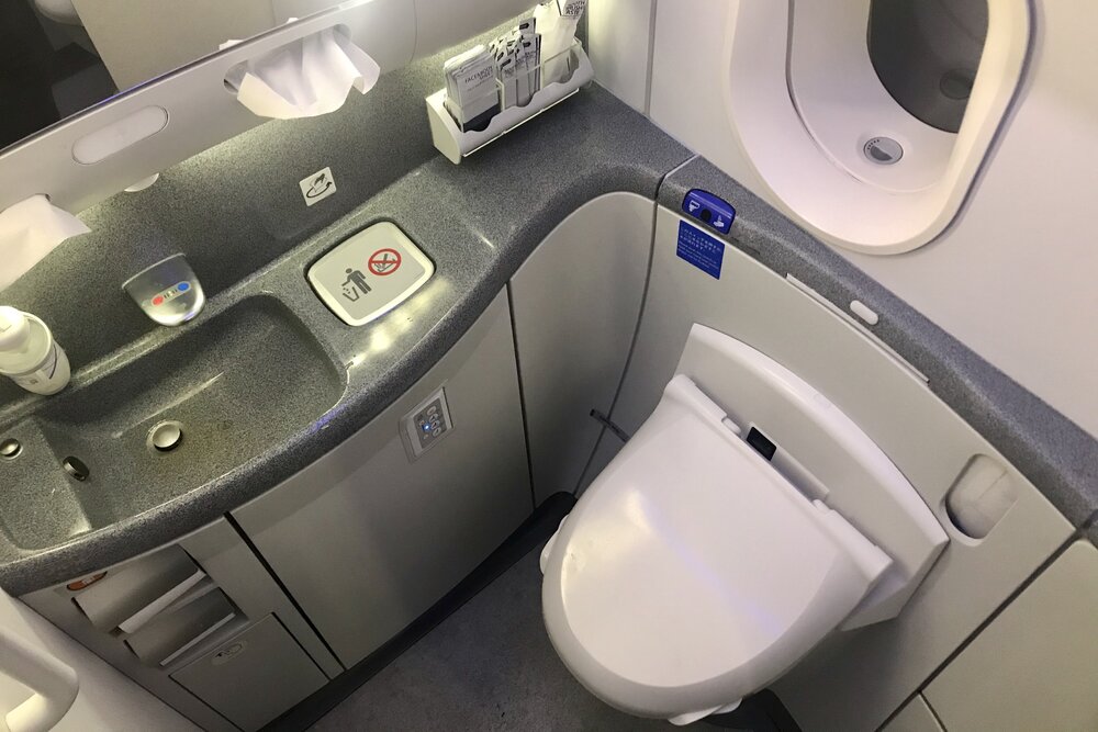 ANA 787 business class – Restroom