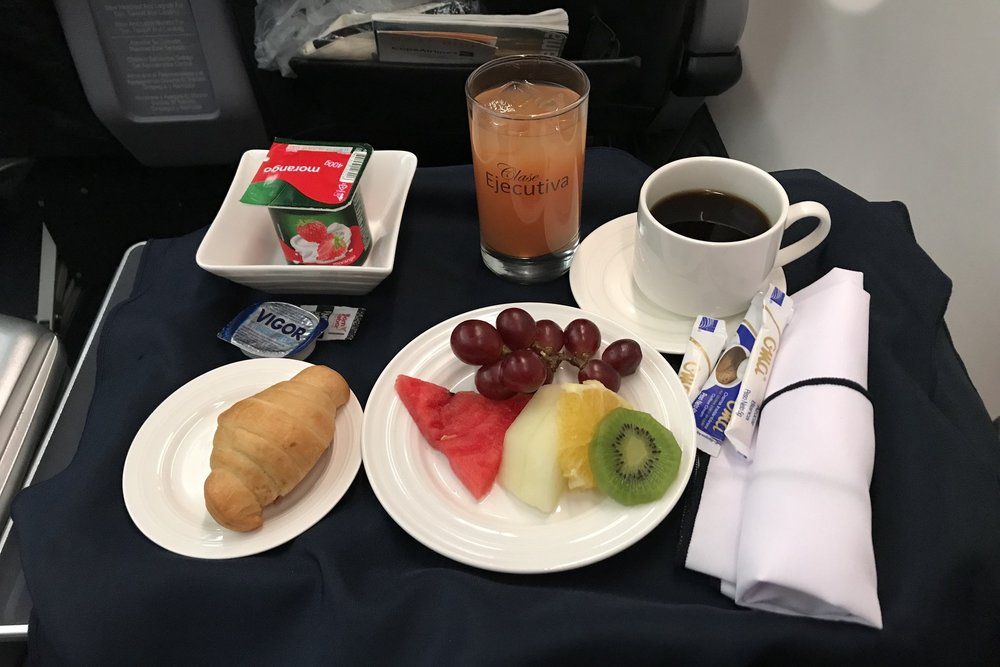 Copa Airlines business class – Breakfast