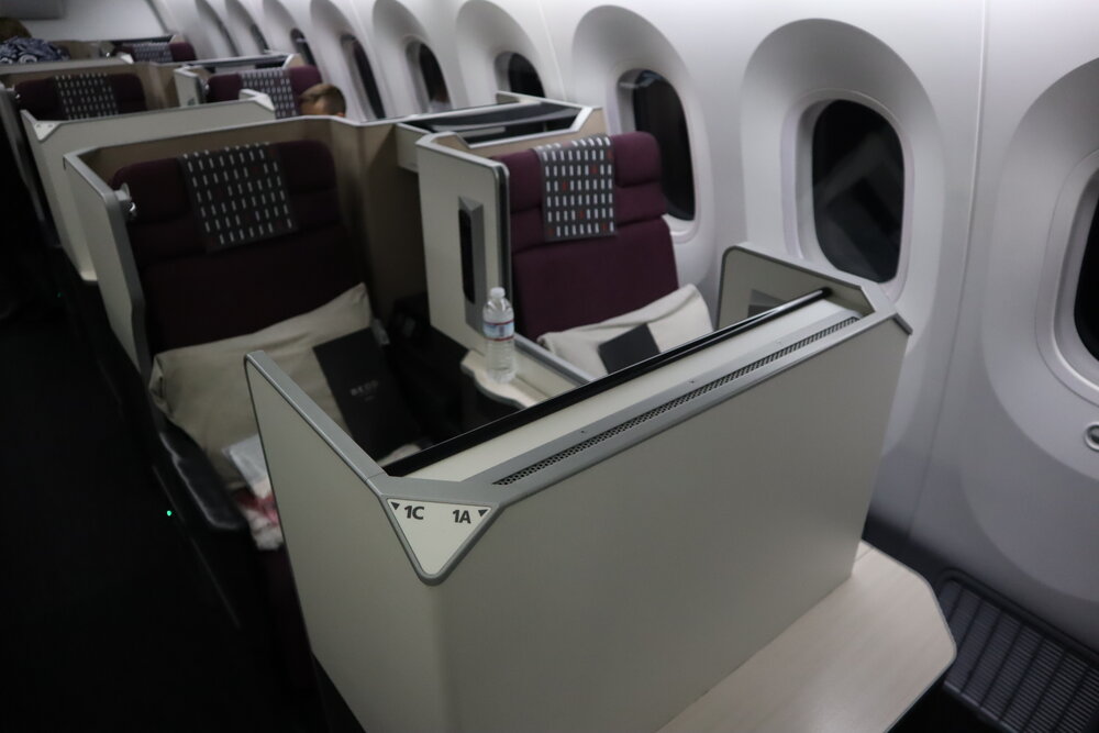 Japan Airlines business class – Seats 1A and 1C