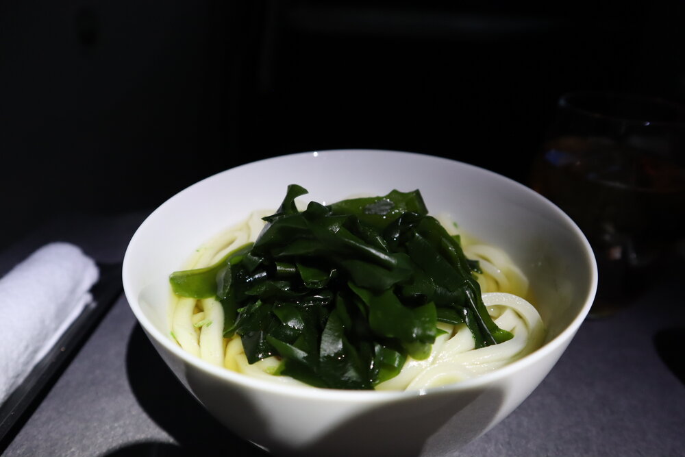 Japan Airlines business class – Udon noodles