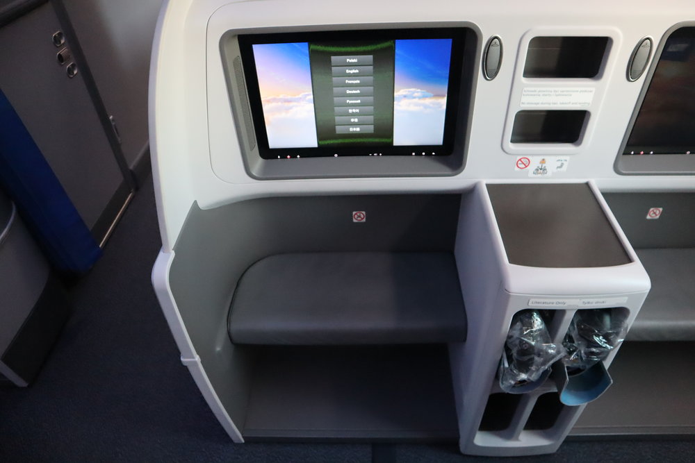 LOT Polish Airlines business class – Entertainment monitor