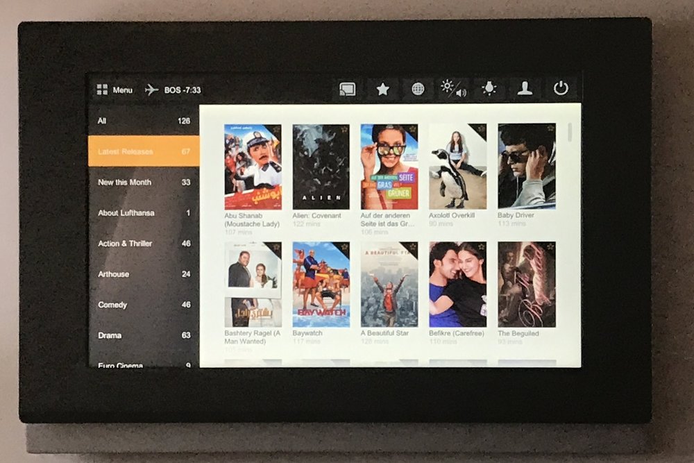 Lufthansa First Class – Movie selection