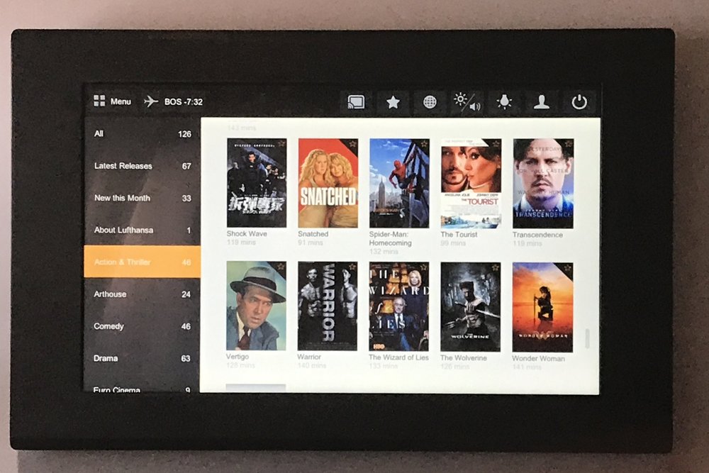 Lufthansa First Class – Movie selection