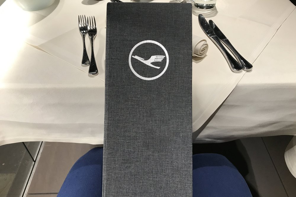 Lufthansa First Class Terminal Frankfurt – Menu