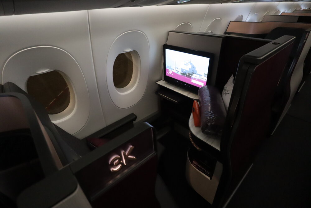 Qatar Airways A350 Qsuites business class – Seat 3K