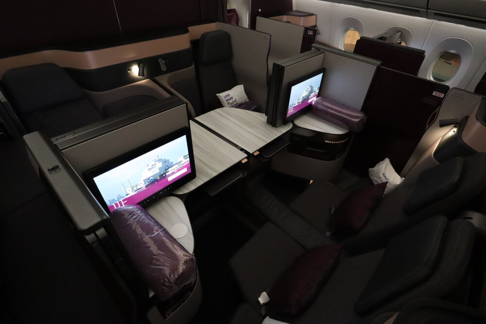 Qatar Airways A350 Qsuites business class – Four-person seats