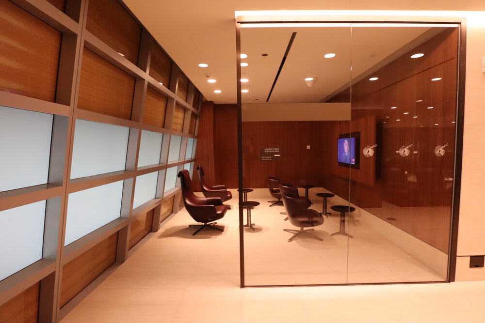 Qatar Airways Arrivals Lounge Doha – Television room