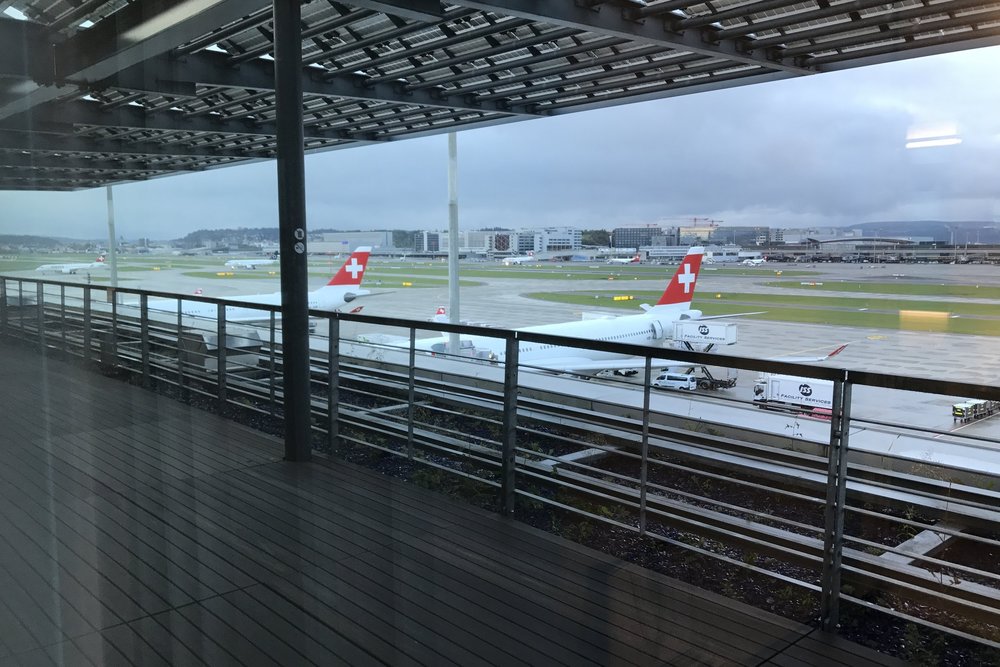 Swiss First Class Lounge Zurich – View from day room