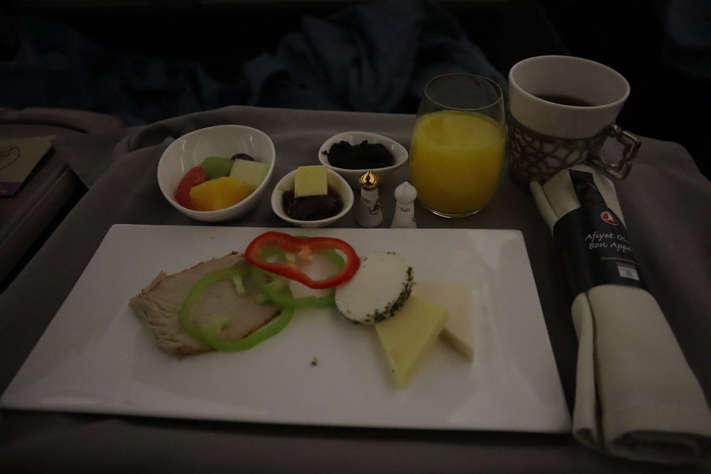 Turkish Airlines A330 business class – “Charcuterie” plate