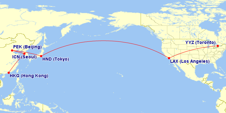 Toronto-Beijing-Hong-Kong