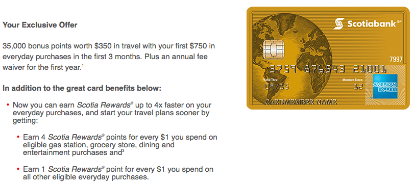 Scotiabank American Express Gold 35K Offer | Prince of Travel | Miles &amp; Points