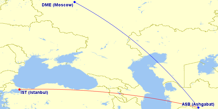 Istanbul to Ashgabat and Moscow to Ashgabat| Prince of Travel | Miles &amp; Points