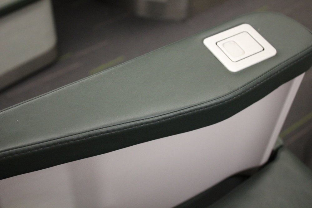 EVA Air business class – Armrest