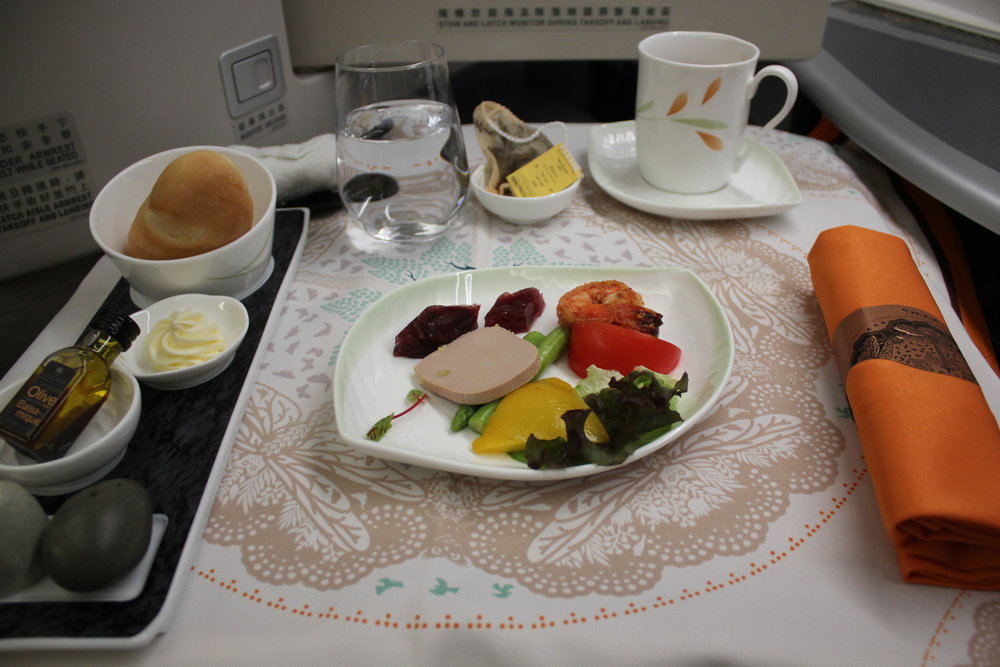 EVA Air business class – Goose liver pâté