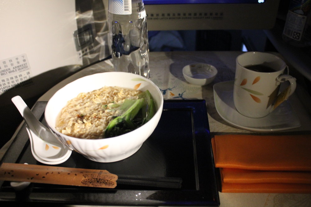 EVA Air business class – Instant noodles