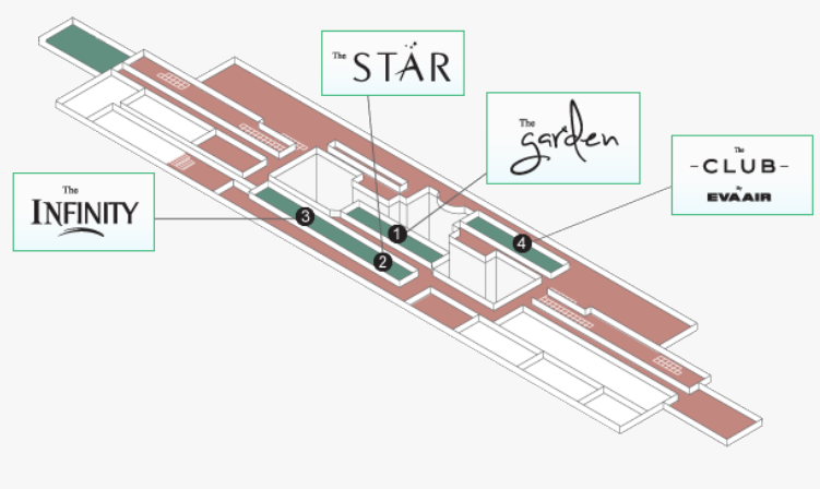 EVA Air Lounge Map | Prince of Travel | Trip Reports