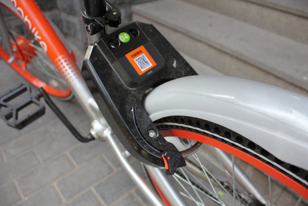 Mobike bicycle – QR code and automatic bicycle lock