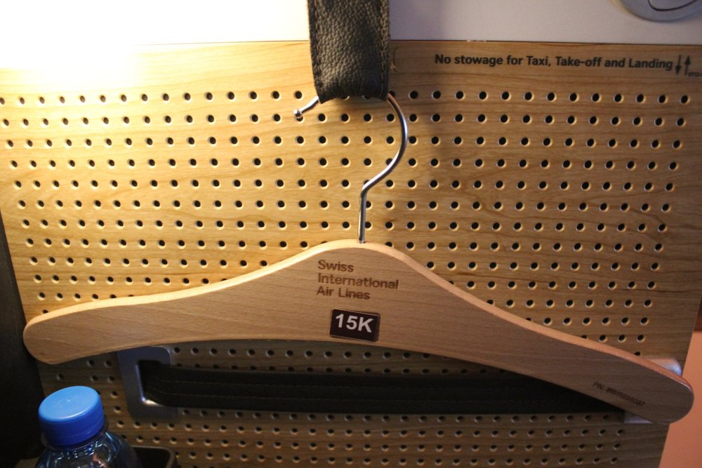 Swiss 777 business class – Coat hanger