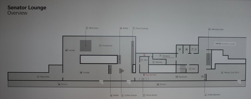 Swiss Senator Lounge Zurich – Lounge map