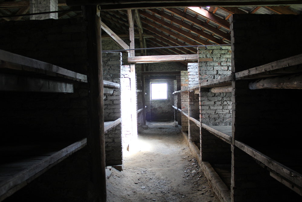 The last stop of our tour, the "Death Barrack": this barrack housed women prisoners who were identified as being no longer fit to work and were to be sent to the gas chambers