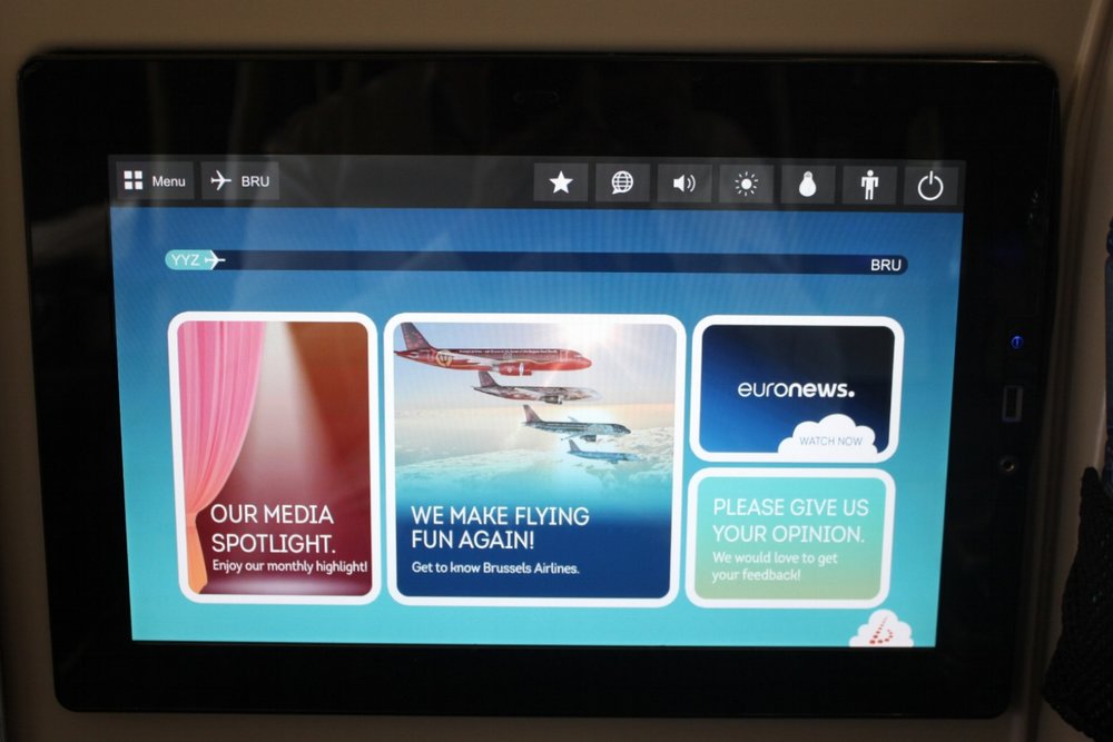 Brussels Airlines business class – In-flight entertainment system