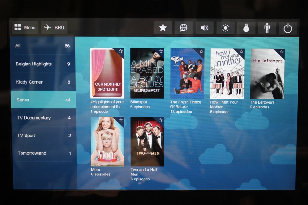 Brussels Airlines business class – TV show selection