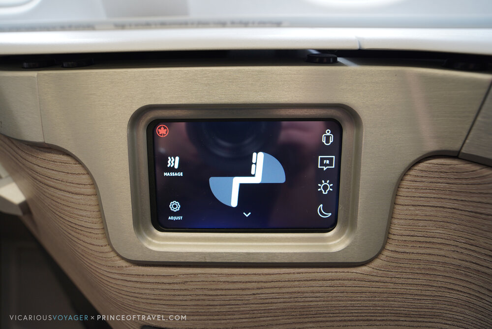 Air Canada A330 new business class – Touch-screen control panel