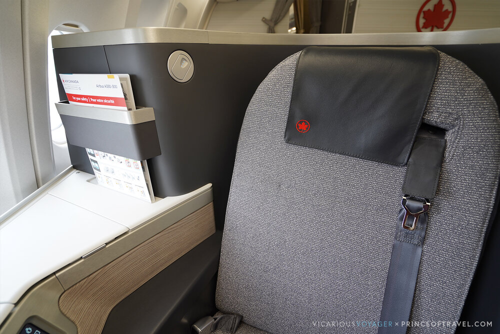 Air Canada A330 new business class – Seat and literature pocket