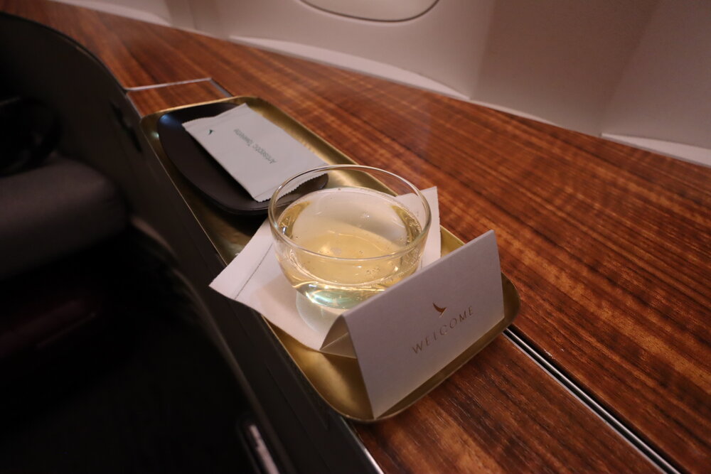 Cathay Pacific First Class – Sparkling jasmine tea