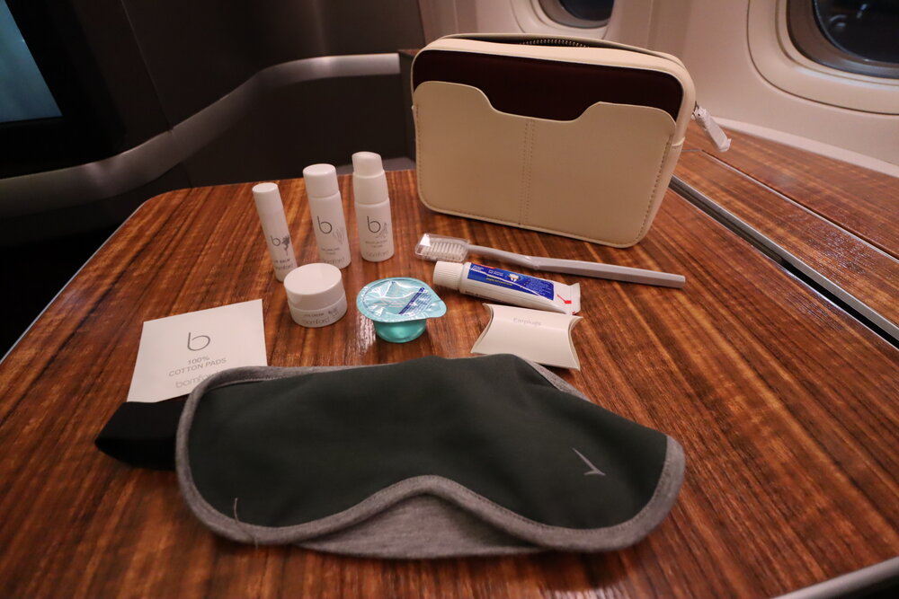 Cathay Pacific First Class – Female amenity kit contents