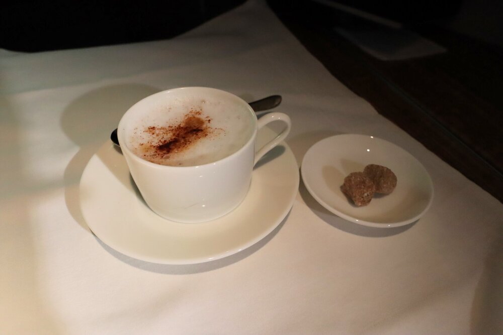 Cathay Pacific First Class – Cappuccino