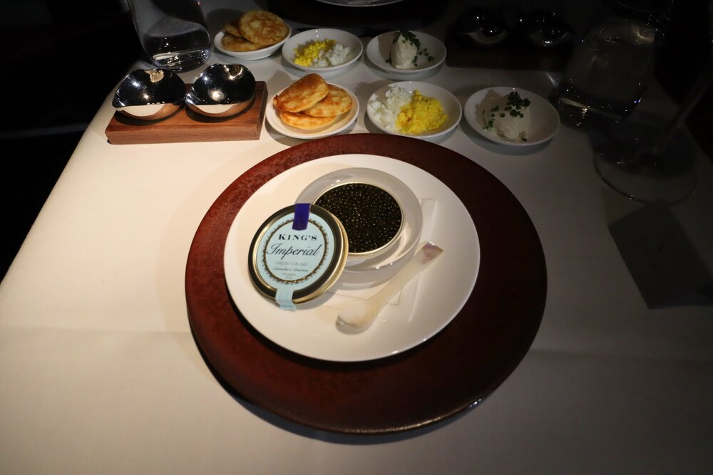 Cathay Pacific First Class – Caviar