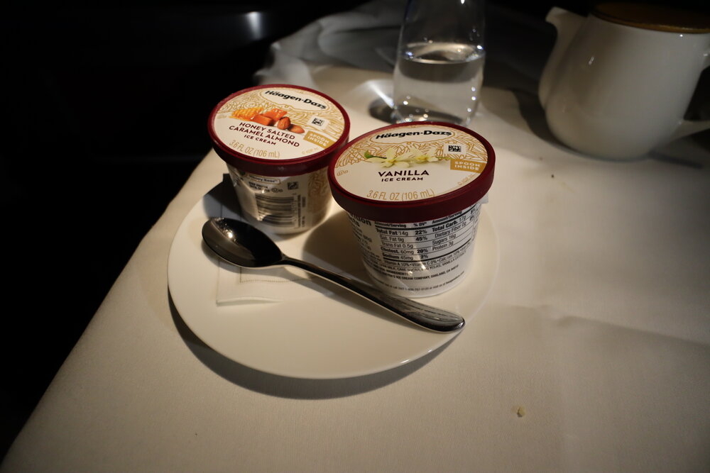 Cathay Pacific First Class – Häagen-Dazs ice cream