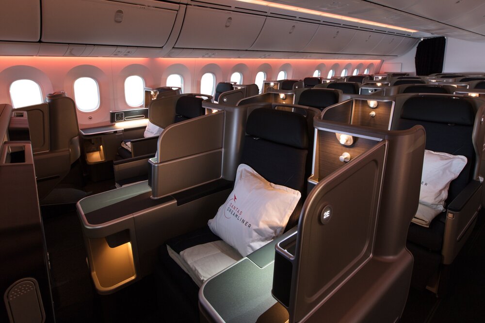 Qantas business class