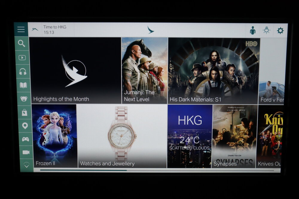 Cathay Pacific First Class – Entertainment software
