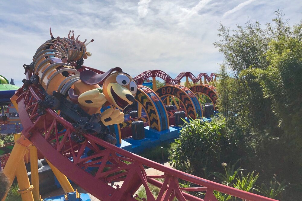 Hollywood Studio’s new Slinky Dog Dash rollercoaster in Toy Story Land