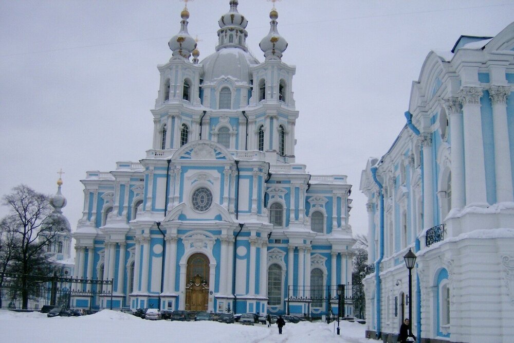 Smol’nyj Cathedral, the backdrop to our classrooms