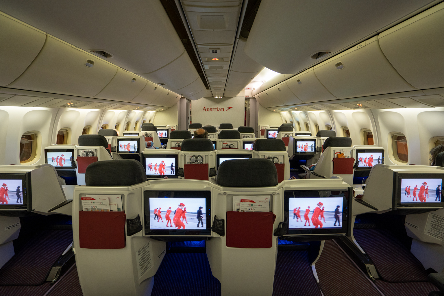 Austrian Airlines business class – Cabin