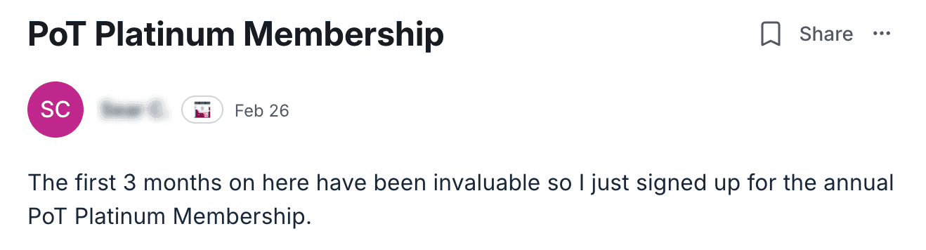 Member upgrading to annual membership after 3 months