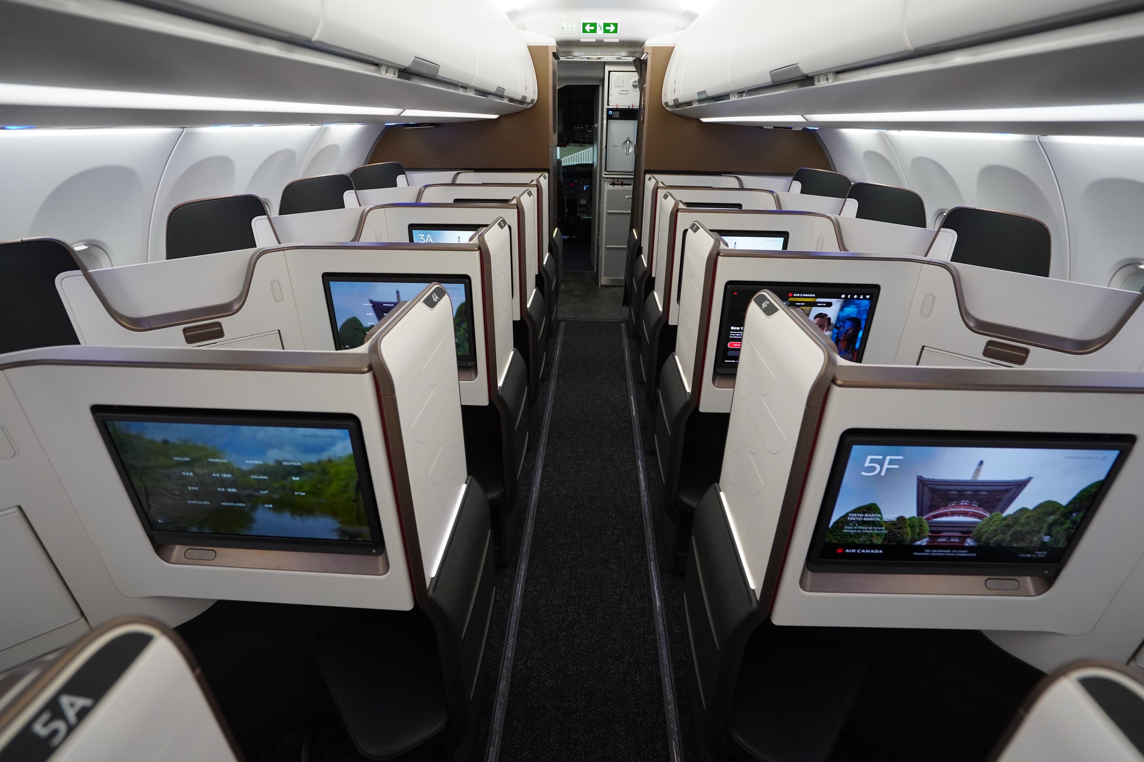 Air Canada Airbus A321XLR with the new Glowing Hearted cabin